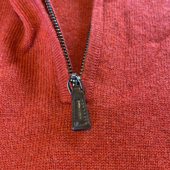 Bullock & Jones 100% Cashmere Half Zip Vest Red Sz XL - Picture 3 of 8